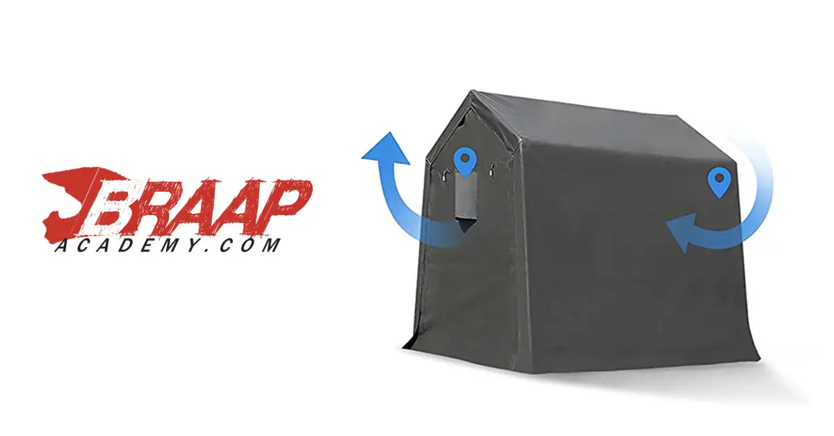 motorcycle tent storage