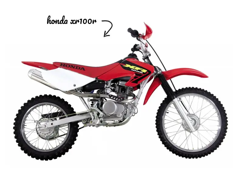 Oil change on a Honda XR100R dirt bike
