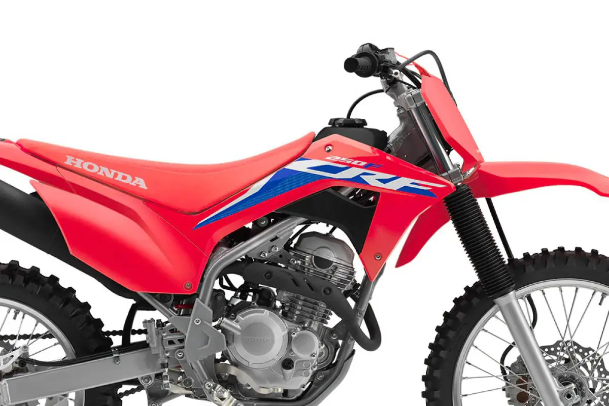 Honda CRF250F review on white background