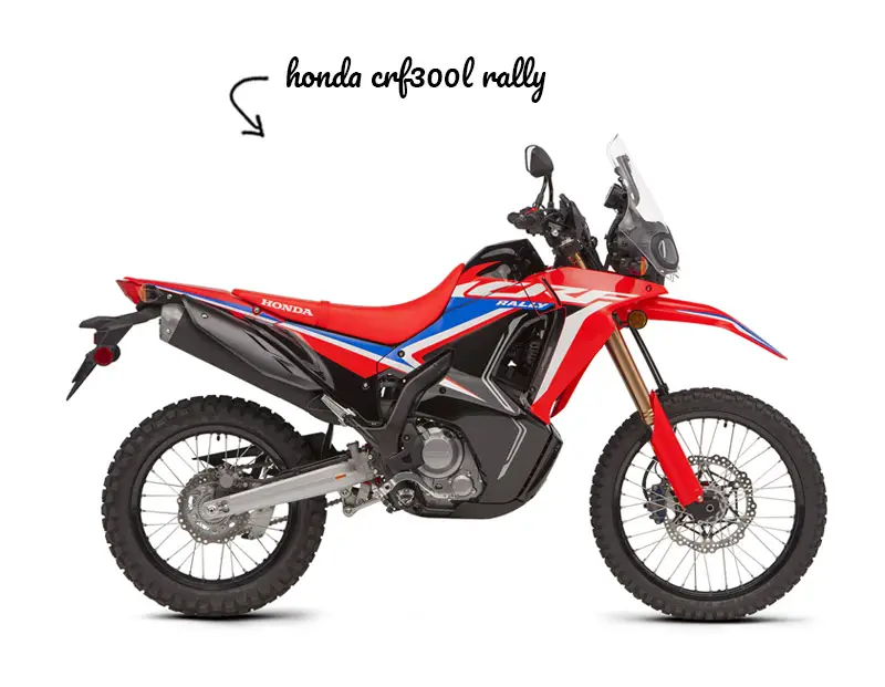 Photo of a new Honda CRF300L Rally on white background