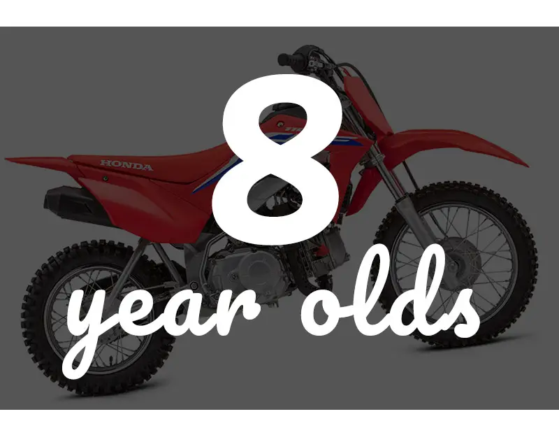 Dirt bike behind 8 year olds