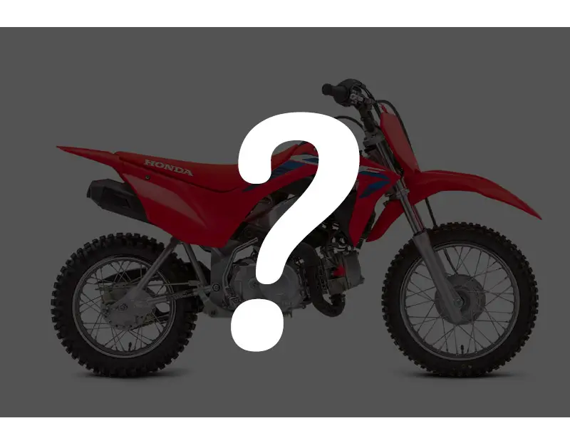Question mark placed over a CRF 110