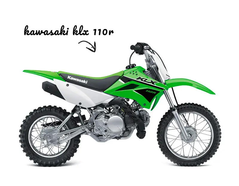 Kawasaki KLX 110 on white background
