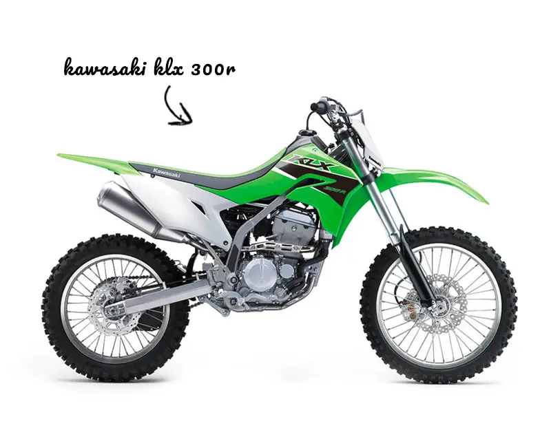 Kawasaki KLX 300R on white background