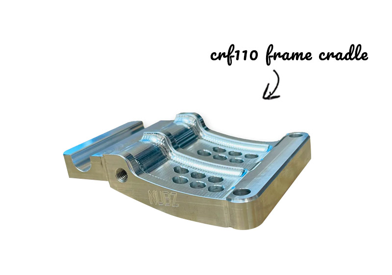 Arrow pointing at a frame cradle for a CRF110