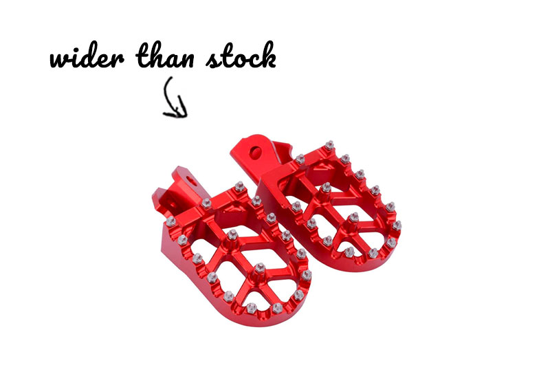 Red Honda CRF250F Footpegs