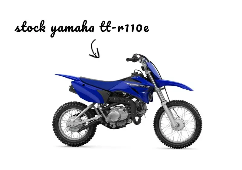 Stock Yamaha TTR110 Mods on white background