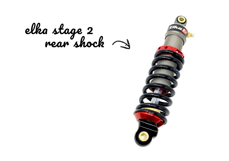 TTR 110 ELKA rear shock on white background