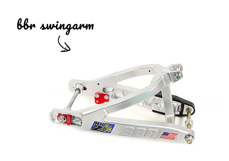 TTR110 BBR Swingarm on white background