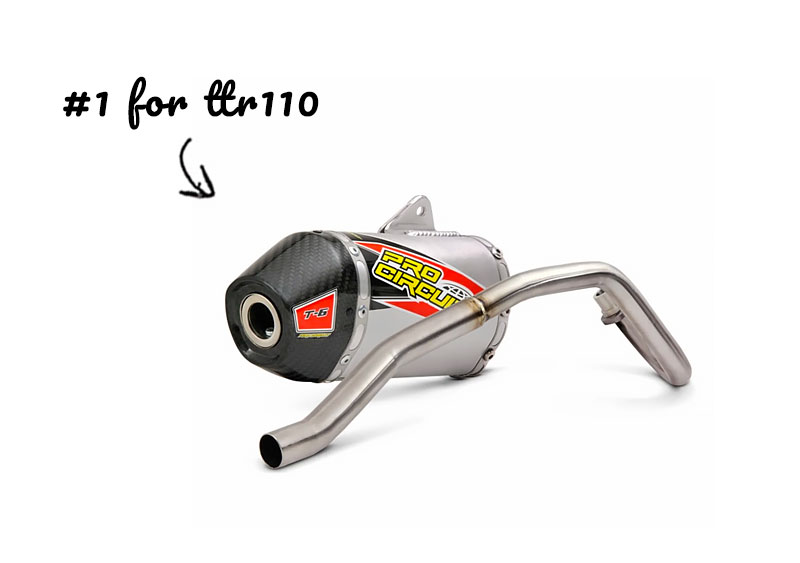TTR110 Pro Circuit Exhaust on white background