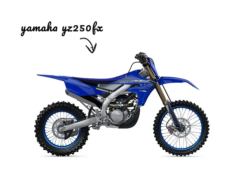Yamaha YZ250FX dirt bike on white background