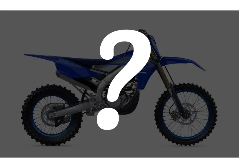 Yamaha YZ250FX with a question mark on top of it