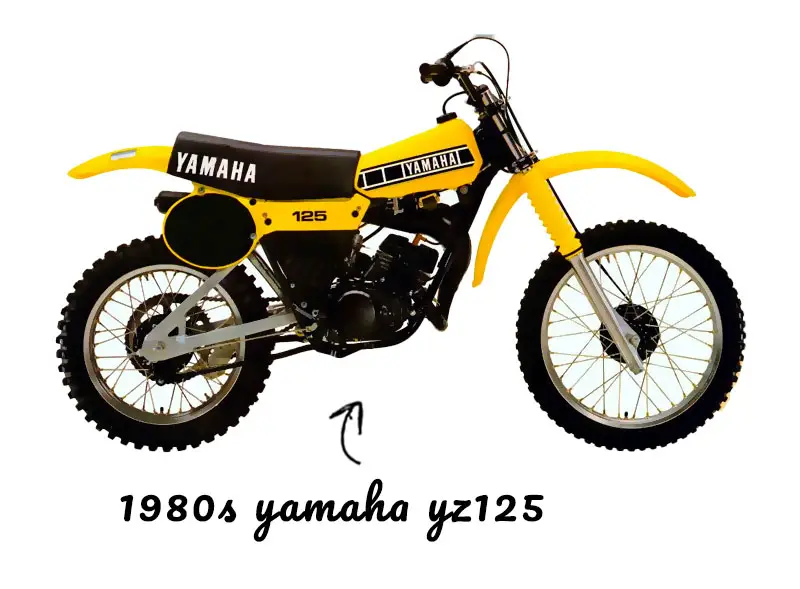 1980 Yamaha YZ125 dirt bike on white background