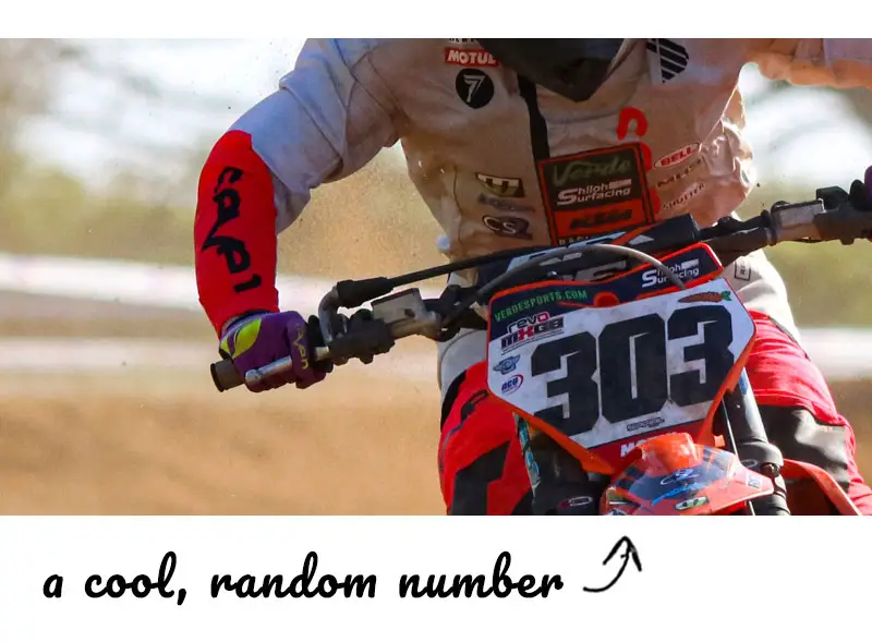 303 Dirt Bike Number