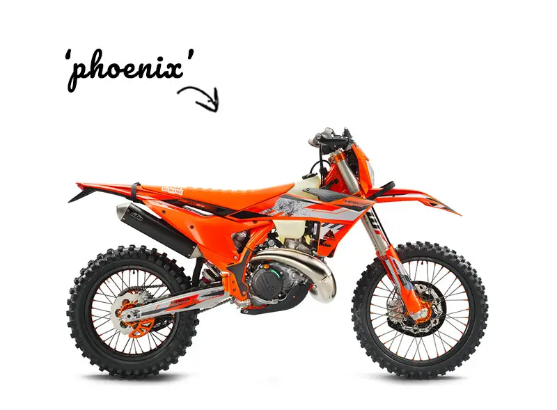 KTM dirt bike named Phoenix