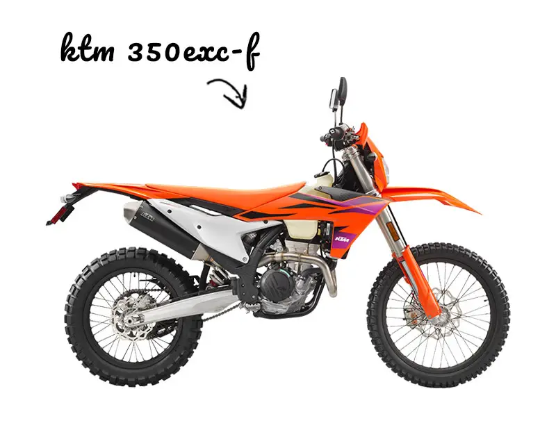 KTM 350 EXC-F on white background