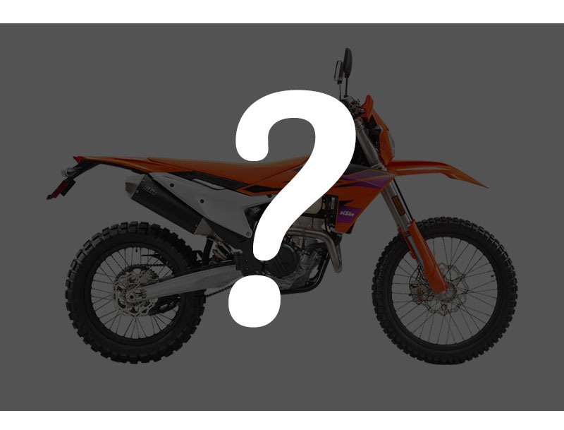 Question mark over a KTM 350 EXC-F dirt bike
