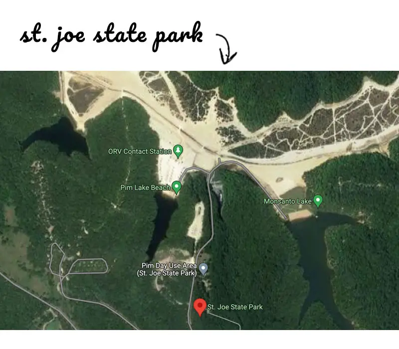 Aerial photo of St. Joe State Park