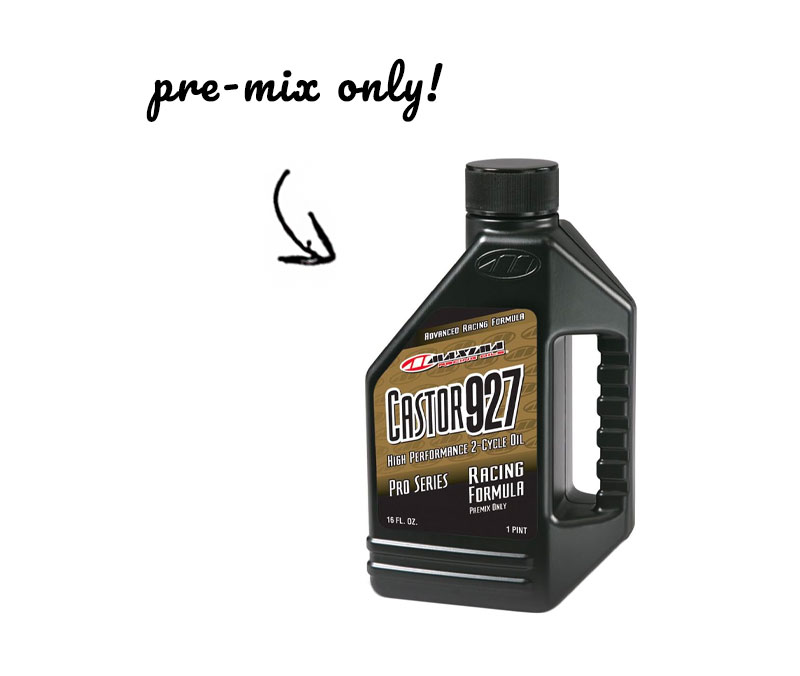Castor 927 pre-mix 2 stroke oil