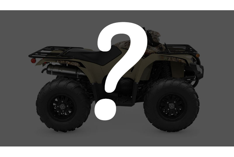 A question mark overtop of a Kodiak 450 quad