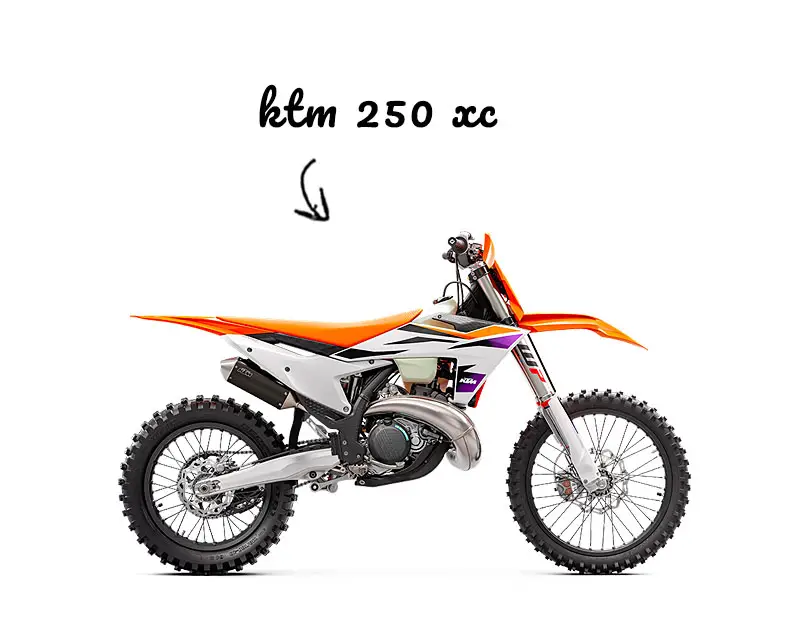 KTM 250 XC dirt bike