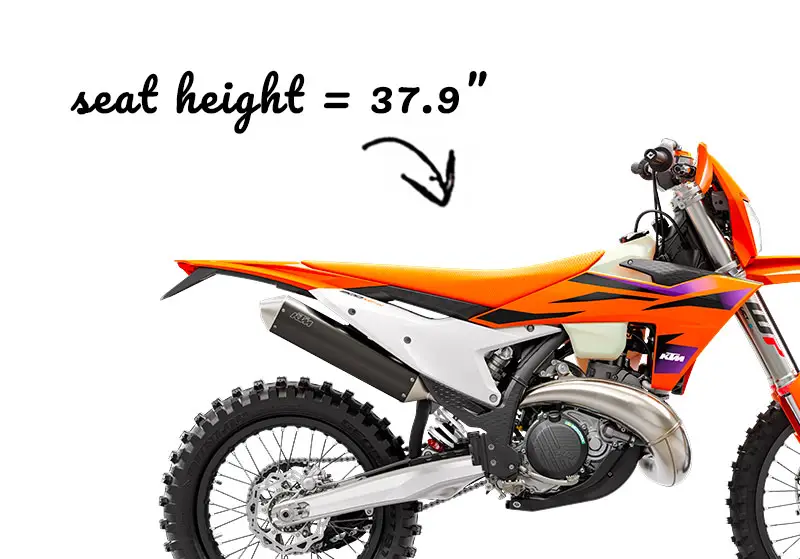 Seat height of KTM 300