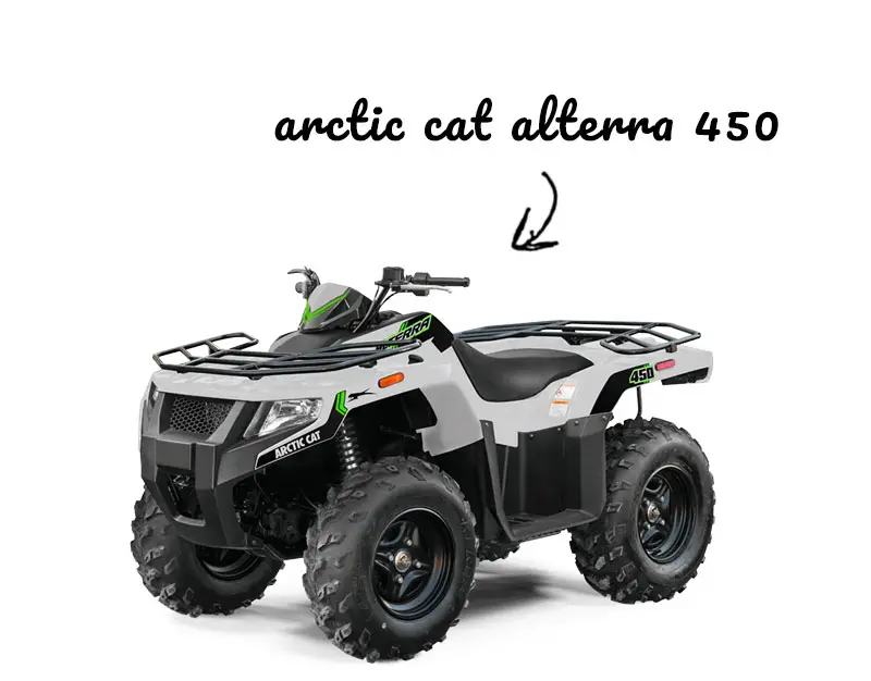 Arctic Cat Alterra 450 ATV on white background